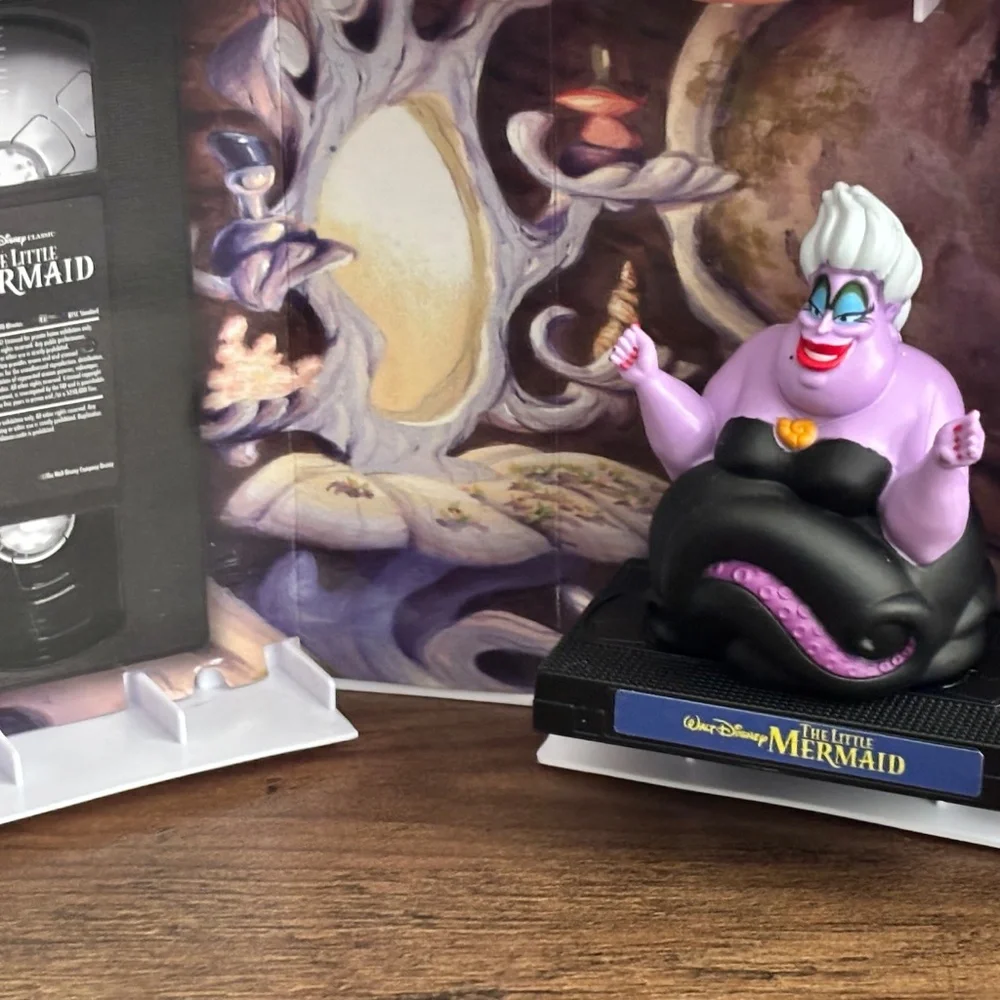 Disney Movie Character The Little Mermaid URSULA Collectible Figure Toy VHS Box